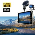 thumbnail image 1 of Danhjin Hd Tachograph 4-Inch Dash Cam Front And Rear Recording Hd 1080P Night Vision Dash Cam 170 ° Large Wide-Angle Motion Detection Reverses G Sensor Parking Monitoring, 1 of 9