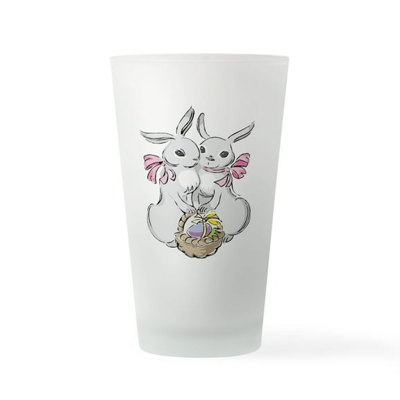 CafePress - Easter Rabbits Pint Glass - Pint Glass, Drinking Glass, 16 oz. CafePress