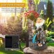 thumbnail image 3 of Estatua de gnomo de jardín divertida, artesanía de resina, estatua de gnomo sosteniendo un pozo para agua, decoración solar LED para exteriores, 3 of 5