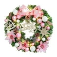 thumbnail image 3 of Corona navideña artificial para puerta de entrada Perfecl Rosa Blanco 40 cm x 10 cm, 3 of 8