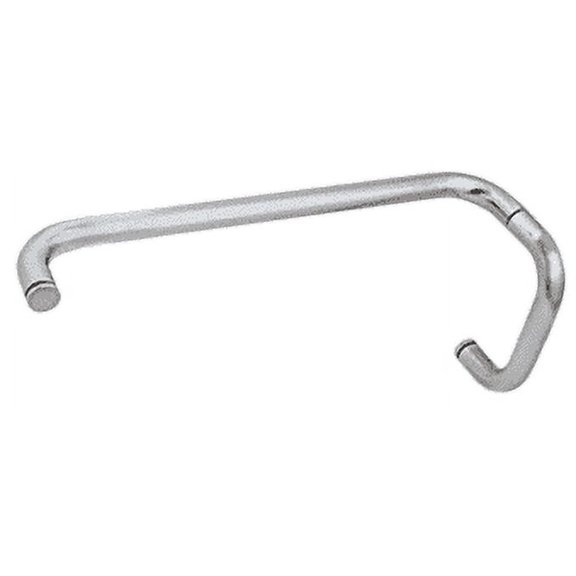 CRL BMNW6X12BSC Brushed Satin Chrome 6" Pull Handle and 12" Towel Bar BM Series Combination Without Metal Washers