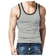 thumbnail image 2 of Mens Workout Tank Tops Casual Athletic Quick Dry Muscle Tops Sports Sleeveless Tee Shirts Summer Undershirt Vest Grey XL, 2 of 8