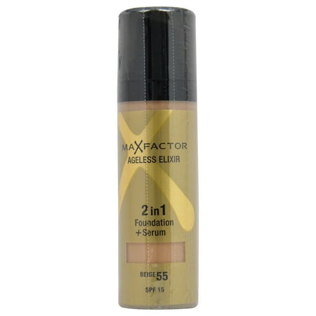 Max Factor Ageless Elixir 2-in-1 Foundation + Serum with SPF 15, 55 (Best Max Factor Foundation)