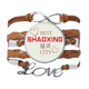 thumbnail image 1 of Pulsera Shaoxing River Idol de cuero Negro trenzado, 1 of 3