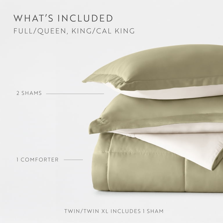 Comfort Canopy All-Season Reversible Comforter Set, Twin/Twin-XL, Sage Green photo 3