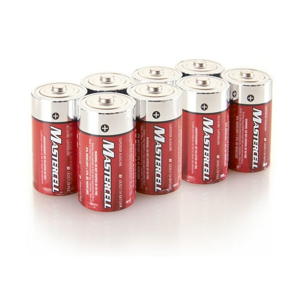 Dorcy 41-1639 Mastercell Long-Lasting D-Cell Alkaline Manganese Battery, 8-Pack