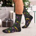 thumbnail image 7 of KLL Mardi Gras6 Print Cool Socks Men's Women's Crew Socks Funny Crazy Novelty Stockings, 7 of 7