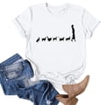 thumbnail image 5 of Charmgo Summer Tops for Women 2024, Women's Human and Animal Print Shirt Short Sleeve Round Neck T Shirt Fashion Lightweight Soft Casual Summer Clothes Graphic Tees for Women Blouses for Women White, 5 of 5