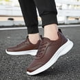 thumbnail image 6 of XIMIN Men's Orthopedic Leather Shoes: Arch Support Plantar Fasciitis Flat Feet Sneakers, Lightweight Business Work Orthotic Thick Sole Foot Heel Pain Relief Oxfords (9, Brown), 6 of 8