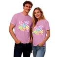 thumbnail image 6 of Mens T-shirts Short Sleeve Easter Graphic T Shirts Couples Funny Vacation Matching Soft Casual Unisex Tees Pink S, 6 of 6