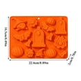 thumbnail image 2 of Halloween Chocolate Silicone Mold, 15 Cavity Candy Mold Halloween Chocolate Silicone Molds 15 Cavity Pumpkin Spider Tombstone Shaped Silicone Molds Used for Baking Chocolate Gummy, 2 of 6