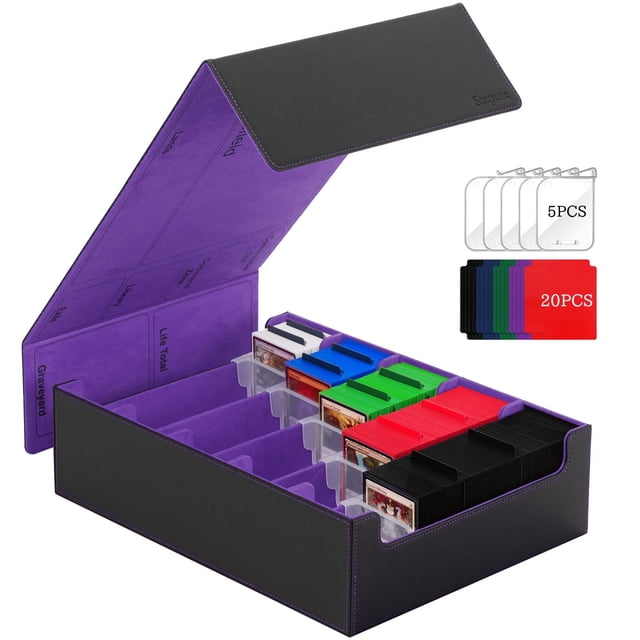 Caja de almacenamiento de tarjetas coleccionables Stepane 3800, con separadores