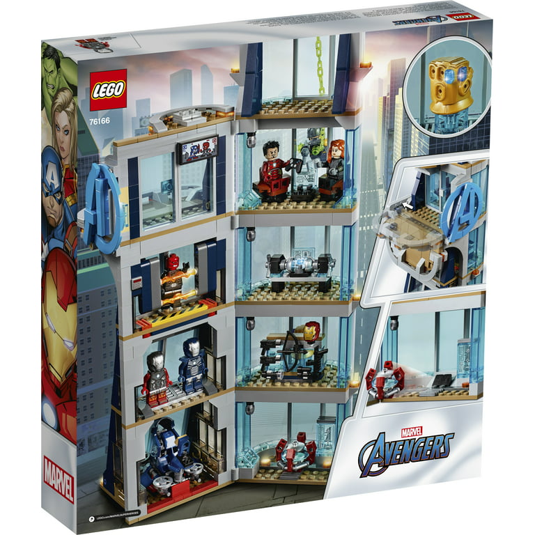 LEGO Marvel Avengers: Avengers Tower Battle 76166 Brick Building Toy with  Action Scenes (687 Pieces)