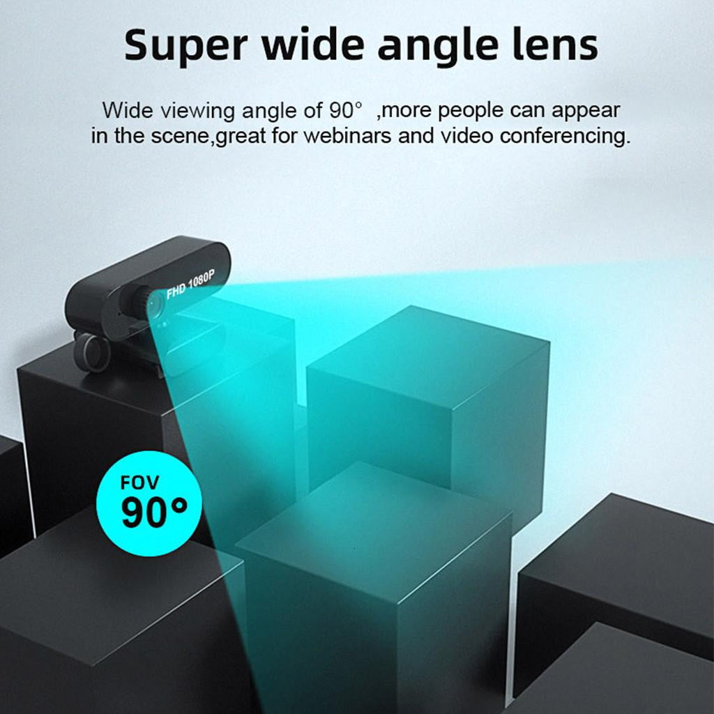Tizuqe 1080P Webcam Microphone Web Camera for Computer Laptop Desktop Laptop Autofocus