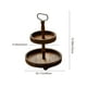 thumbnail image 3 of Bandeja de madera de 2 niveles con asa para servir cupcakes, postres, aperitivos y frutas, ideal para encimeras de cocina o fiestas, 33 x 46 cm., 3 of 6