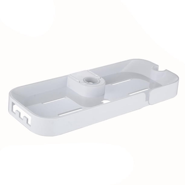 Estante de almacenamiento para baño sin taladros: ¡plato de ducha ajustable con ganchos y drenaje!