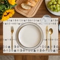 thumbnail image 4 of Vintage Botanical Placemats Set of 12, Herb on Beige Leaves Retro Country Placemats for Dining Table, Place Mats for Kitchen Tabletop, Waterproof Wipeable Dining Table Mats Set, 4 of 9