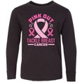 thumbnail image 3 of Inktastic Pink out Tackle Breast Cancer Long Sleeve Youth T-Shirt, 3 of 5