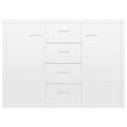 thumbnail image 2 of vidaXL Sideboard High Gloss White 88x30x65 cm Engineered Wood, 2 of 4