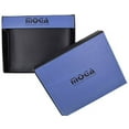 thumbnail image 2 of Moga Men's Bifold Genuine Leather Wallet With Double Center Flap And 3 ID Windows (Black), 2 of 6