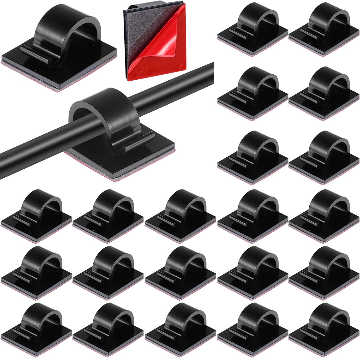 240 Pcs Cable Clips Adhesive Lights Clips Outdoor Wall Cord Clips with