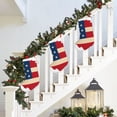 thumbnail image 5 of Lsque 18 Inches American Flag Map Pattern Christmas Stockings Hanging Ornaments,Knitted Xmas Fireplace Hanging Stocking,Holiday Decoration, 5 of 8