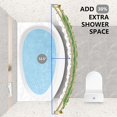 thumbnail image 5 of Rustproof Wall Mounted Aluminum Double Curved Shower Curtain Rod, Screw Mount Rod, Stronger and More Secure Than Tension, Adjustable Double Shower Rod from 45" to 72", Expandable (Gold), 5 of 18