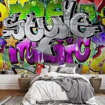 wall26 - Colorful Graffiti - Large Wall Mural, Removable Peel and Stick Wallpaper, Home Decor - 100x144 inches