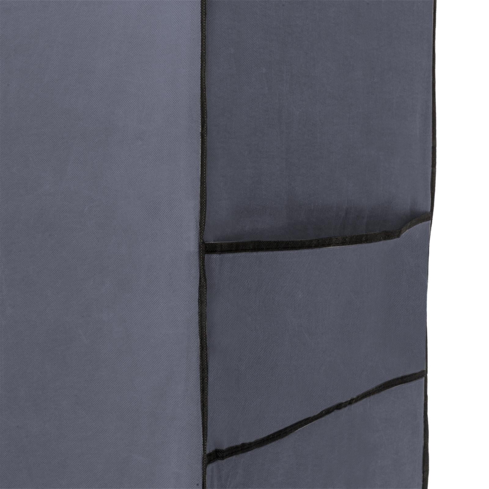 71" Closet Wardrobe Clothes Rack Storage Organizer with Shelf, Gray
