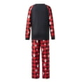 thumbnail image 6 of Matching Family Pajamas Sets Christmas PJ's Sleepwear Printed Top with Plaid Bottom, 6 of 10
