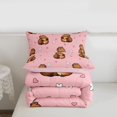 thumbnail image 5 of Erosebridal Boys Girls Cartoon Capybaras Twin Comforter Sets 3-Piece,Kids Cute Flowers Love Heart Bedding Set,Pink Reversible, 5 of 7
