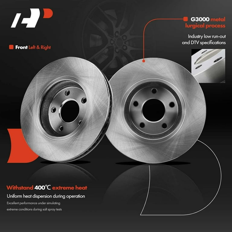 Detroit Axle Brake Parts Complete Front Brake Rotors & Ceramic Pads Kit For Chevy Malibu, Pontiac G5/G6, Saturn Aura | 11.65" Rotors 2002 Chevy TAHOE Brake Pads And Rotors - Foto 7