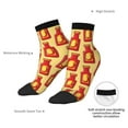 thumbnail image 6 of Rateoe Hot Chili Pattern Quarter Crew Socks,Toe Seamed Ankle Socks,Cotton Cushioned Breathable Athletic Crew Sports Socks, 6 of 7