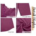 thumbnail image 6 of Fantaslook 3/4 Sleeve Womens Plus Size Tops V Neck Lace Blouses Casual Tunic Shirts, 6 of 9