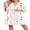 Strawberry-white, variant on DreamFish Women's Floral Knit Bathrobe Soft Kimono Style Robe Knee Length Sleepwear with Pockets 3/4 Sleeves