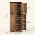 thumbnail image 3 of HOMCOM 64" Kitchen Pantry Storage Cabinet with Adjustable Shelves, Brown, 3 of 10