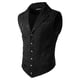 thumbnail image 4 of Chaleco de traje de estilo corte de hombre: chaqueta sin mangas de poliéster, color liso, ocio de moda, tallas S-XXXL para trabajo/fiesta, 4 of 7