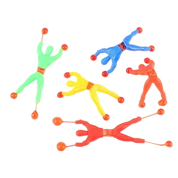 Daiosportswear Sticky Man, 7PCS Sticky Wall Climber Rolling Men, Window Crawlers Party Favors for Kids Classroom School Exchange Prize, Valentine Goodie Bag Stuffers
