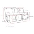 thumbnail image 3 of CorLiving Plush Reclining Bonded Leather Sofa Set, 3 of 9