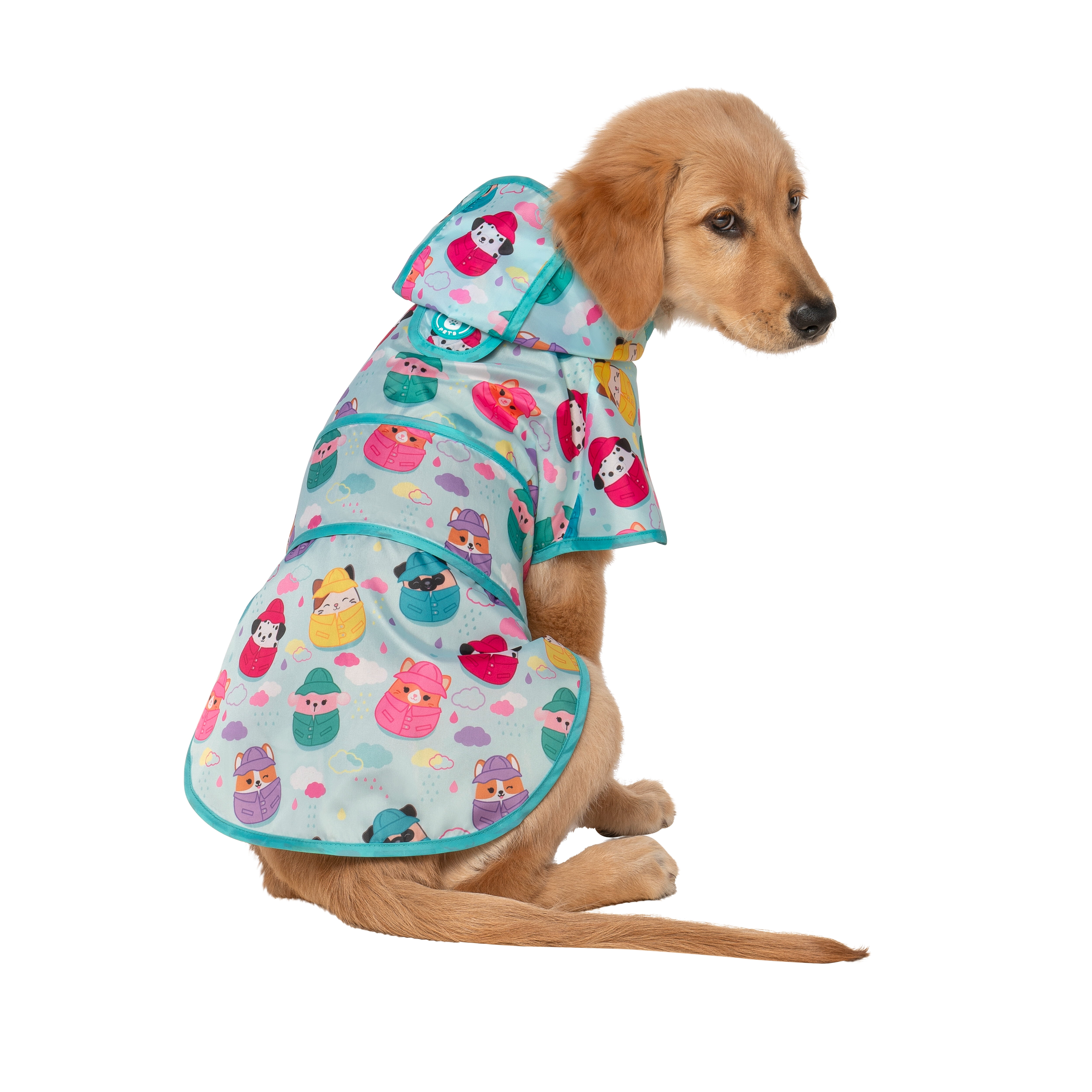 Squishmallows Original It’s Raining Squish Pet Raincoat - Ultra Soft Official Jazwares Pets Apparel (Size Large)