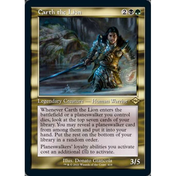 MtG Modern Horizons 2 Rare Carth the Lion (Retro Frame Foil) #418