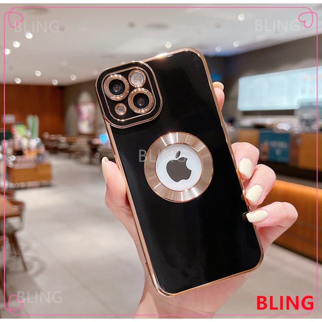 Galvanizada Hueco show logo Funda Para IPhone 14 11 12 13 Pro MAX X XS XR 7 8 Plus SE 2020 A Prueba De Golpes
