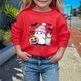 thumbnail image 2 of Kids Halloween Sweatshirt Girls Boys Plain Crewneck Long Sleeve Pullover Tops, Trendy Loose Fit Casual Kids Daily Clothes, 2 of 5