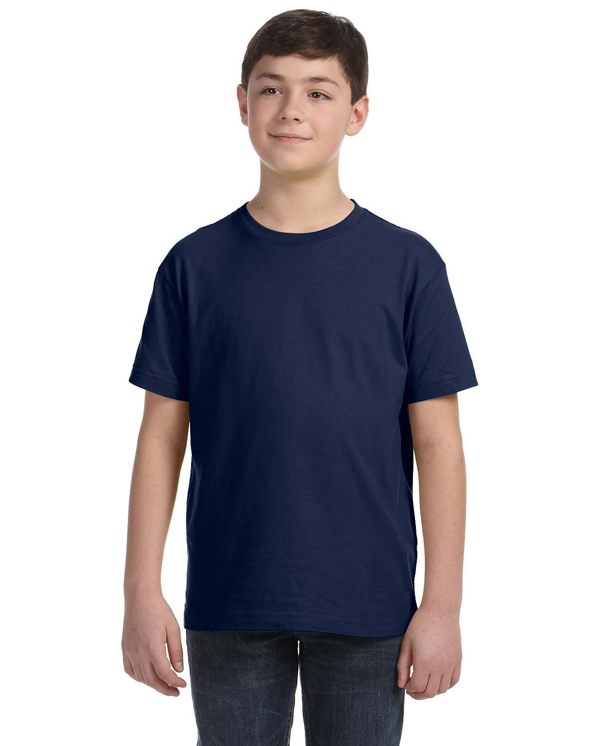 Aquaguard Boys 3-Pack T-Shirt Crew Neck Short Sleeve 100% Cotton Tee, Size: 4-14 - Large - Navy