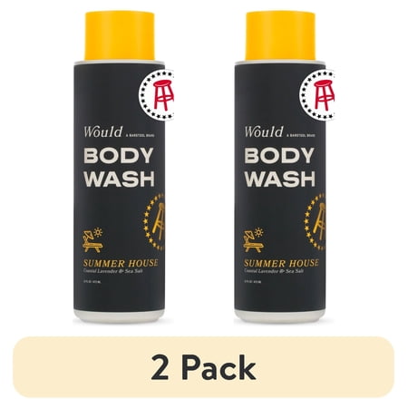 (2 pack) Would by Barstool Sports, Adult Body Wash, Summer House, 16 oz, All Skin Types