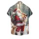 thumbnail image 4 of Blusa y camisa de manga corta con cuello vuelto para hombre, blusa informal de moda con cuello vuelto, blusa estampada de manga corta con botones, blusa de poliéster para hombre, 4 of 4