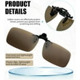 thumbnail image 5 of Joopin 2 Pairs Polarized Clip-On Sunglasses Rimless Flip Up Anti-Glare Driving Glasses(bbrown red), 5 of 10