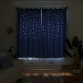 thumbnail image 6 of Romantic Double-layer Tulle Sheer Curtain + Blackout Curtains Hollow-Out Stars Eyelet Ring Top/Hooks Room Darkening Starry Curtain Lady Women Kids Girls Children Bedroom Decor, 6 of 7