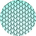 thumbnail image 1 of Ahgly Company Machine Washable Indoor Round Solid Turquoise Blue Modern Area Rugs, 3' Round, 1 of 4