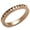 Rose Gold, variant on RareGem 3W1138 - IP Light Black (IP Gun) Brass Ring with AAA Grade CZ in Light Gray